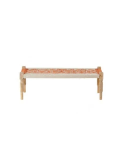 Charpoy Orange&Blanc 120/45cm -Magasin De Meubles De Qualité charpoy jauneblanc 12045cm 3