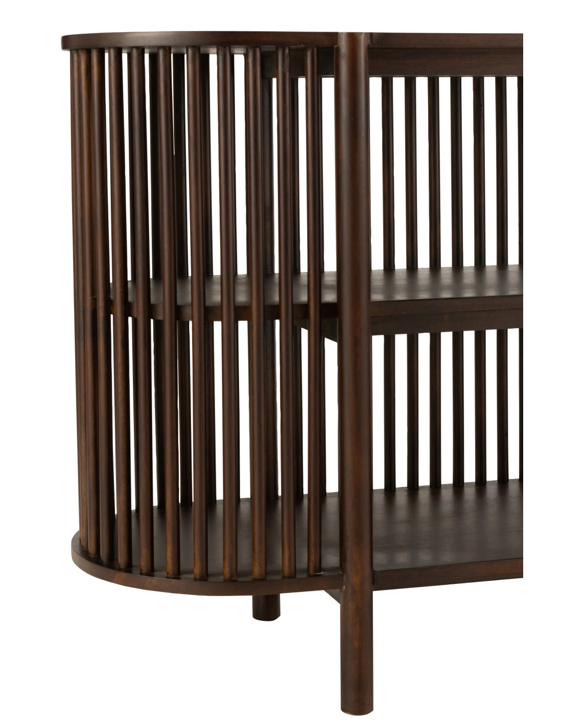 Console 2 étagères Conie En Bois De Manguier Brun Foncé 5 Console 2 étagères Conie En Bois De Manguier Brun Foncé – Image 5