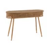 Console 2 Tiroirs Métal/bois Marron