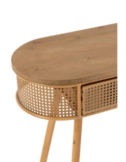 Console 2 Tiroirs Métal/bois Marron -Magasin De Meubles De Qualité console 2 tiroirs metalbois marronj line 6