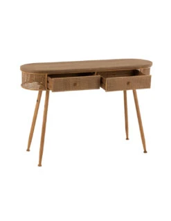 Console 2 Tiroirs Métal/bois Marron -Magasin De Meubles De Qualité console 2 tiroirs metalbois marronj line 7