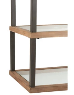 Console 3 Niveaux Verre/Bois Marron 8 Console 3 Niveaux Verre/Bois Marron -Magasin De Meubles De Qualité console 3 niveaux verrebois marronj line 3