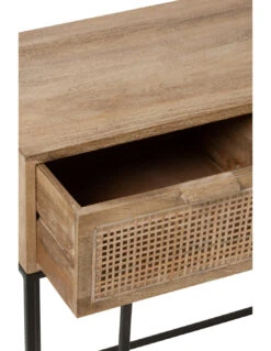 Console 3 Tiroirs En Bois De Manguier Tressé En Rotin Naturel -Magasin De Meubles De Qualité console 3 tiroirs en bois de manguier tresse en rotin naturelj line 7