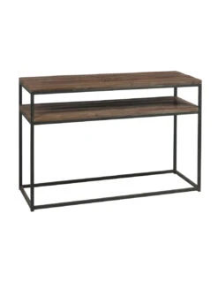 Console Bois/Métal Marron+Noir
