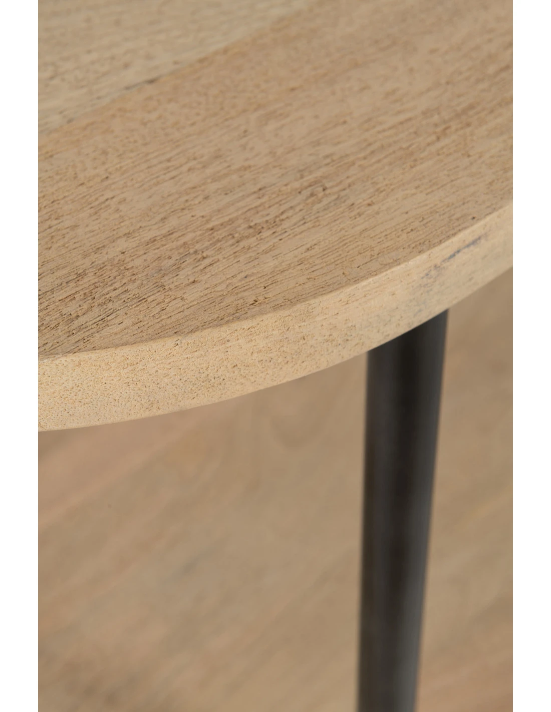 Console Eli 3 étagères En Bois De Manguier/fer Naturel/gris 4 Console Eli 3 étagères En Bois De Manguier/fer Naturel/gris – Image 4