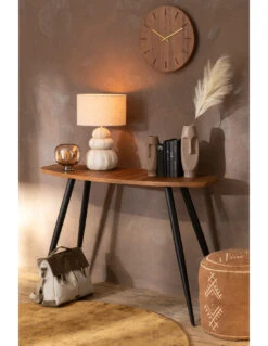 Console Ovale En Teck Naturel Recyclé -Magasin De Meubles De Qualité console ovale en teck naturel recyclej line 3