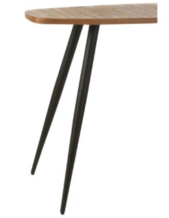 Console Ovale En Teck Naturel Recyclé -Magasin De Meubles De Qualité console ovale en teck naturel recyclej line 4