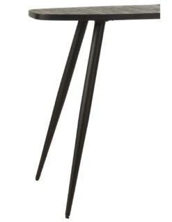 Console Ovale En Teck Noir Recyclé -Magasin De Meubles De Qualité console ovale en teck noir recyclej line 2