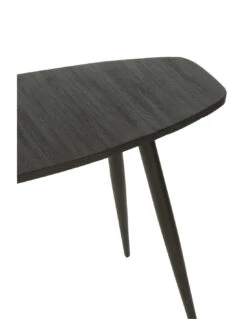 Console Ovale En Teck Noir Recyclé -Magasin De Meubles De Qualité console ovale en teck noir recyclej line 4