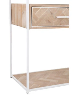 Console Zigzag 2 Tiroirs Bois/Métal Naturel/Blanc -Magasin De Meubles De Qualité console zigzag 2 tiroirs boismetal naturelblancj line 4