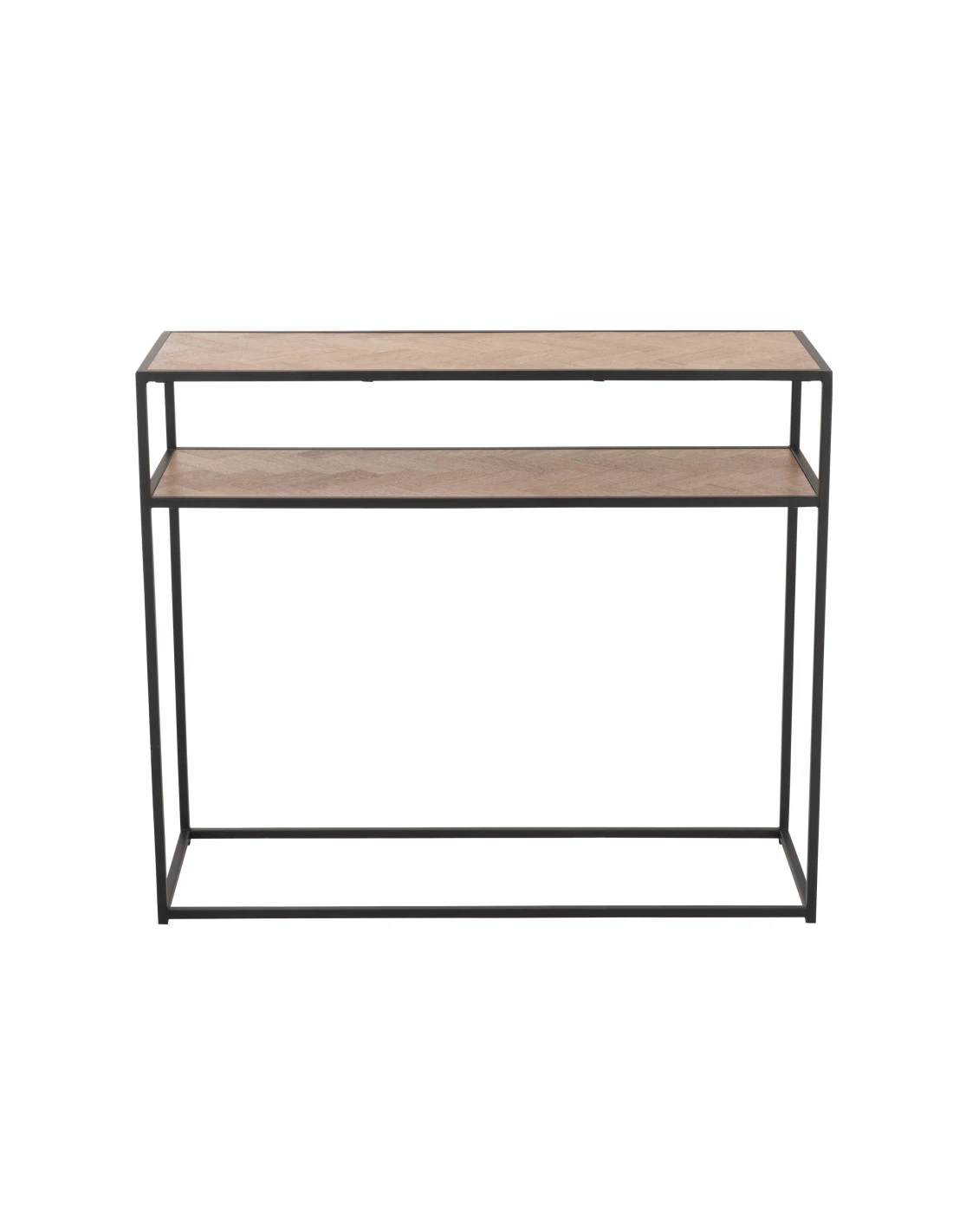 Console Zigzag Bois/Métal Naturel/Noir 2 Console Zigzag Bois/Métal Naturel/Noir – Image 2