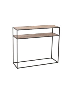 Console Zigzag Bois/Métal Naturel/Noir