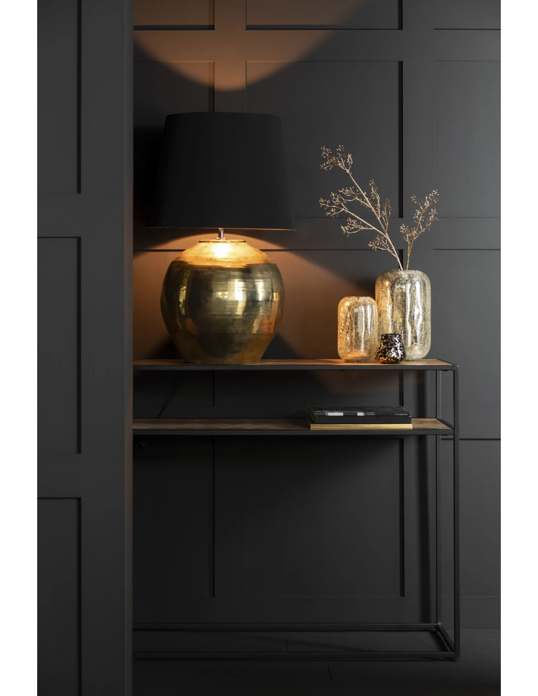 Console Zigzag Bois/Métal Naturel/Noir 8 Console Zigzag Bois/Métal Naturel/Noir – Image 8