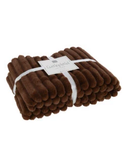 Plaid Corduroy Polyester Chocolat