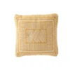 Coussin Bali En Coton Blanc/ocre