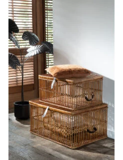 Coussin Carré En Cuir Cognac. -Magasin De Meubles De Qualité coussin carre en cuir cognac 3