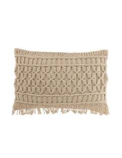Coussin Confortable Rectangulaire En Coton Beige