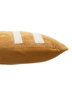 Coussin En Chenille à Motif Polyester Ocre/blanc 5 Coussin En Chenille à Motif Polyester Ocre/blanc -Magasin De Meubles De Qualité coussin en chenille a motif polyester ocreblanc 2