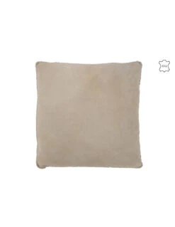 Coussin En Cuir Tissé Gris