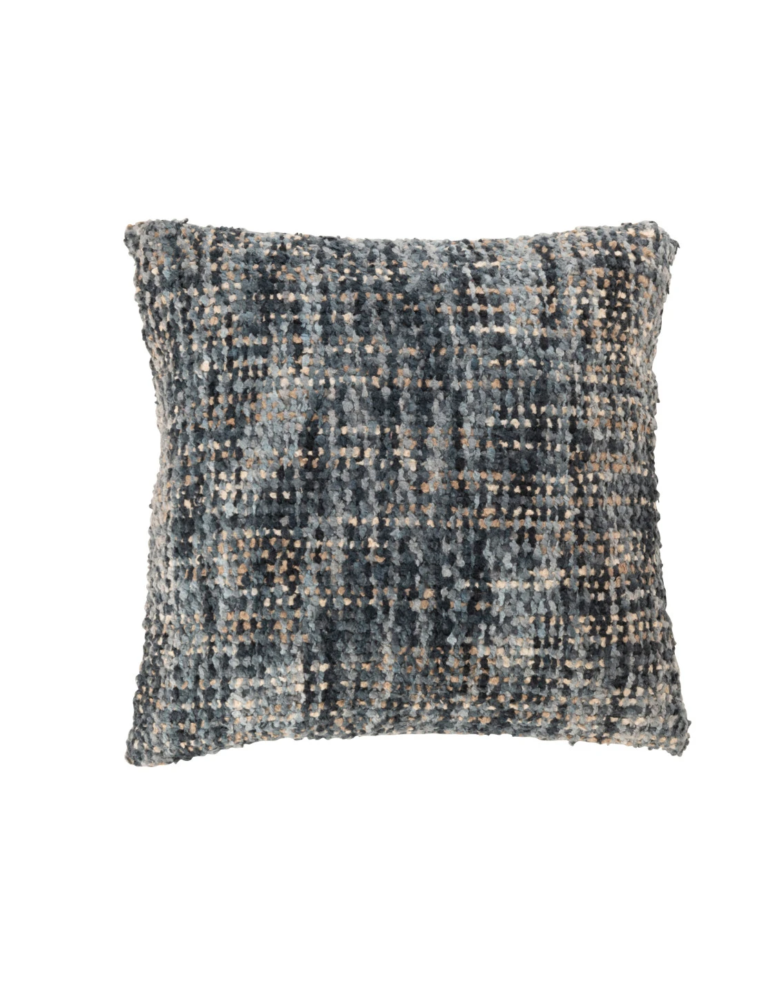 Coussin En Tweed Acrylique/coton Bleu/blanc 1 Coussin En Tweed Acrylique/coton Bleu/blanc