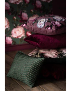 Coussin Ondulé Carré En Viscose Violet -Magasin De Meubles De Qualité coussin ondule carre en viscose violet 3