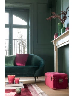 Coussin Ondulé Carré En Viscose Violet -Magasin De Meubles De Qualité coussin ondule carre en viscose violet 4