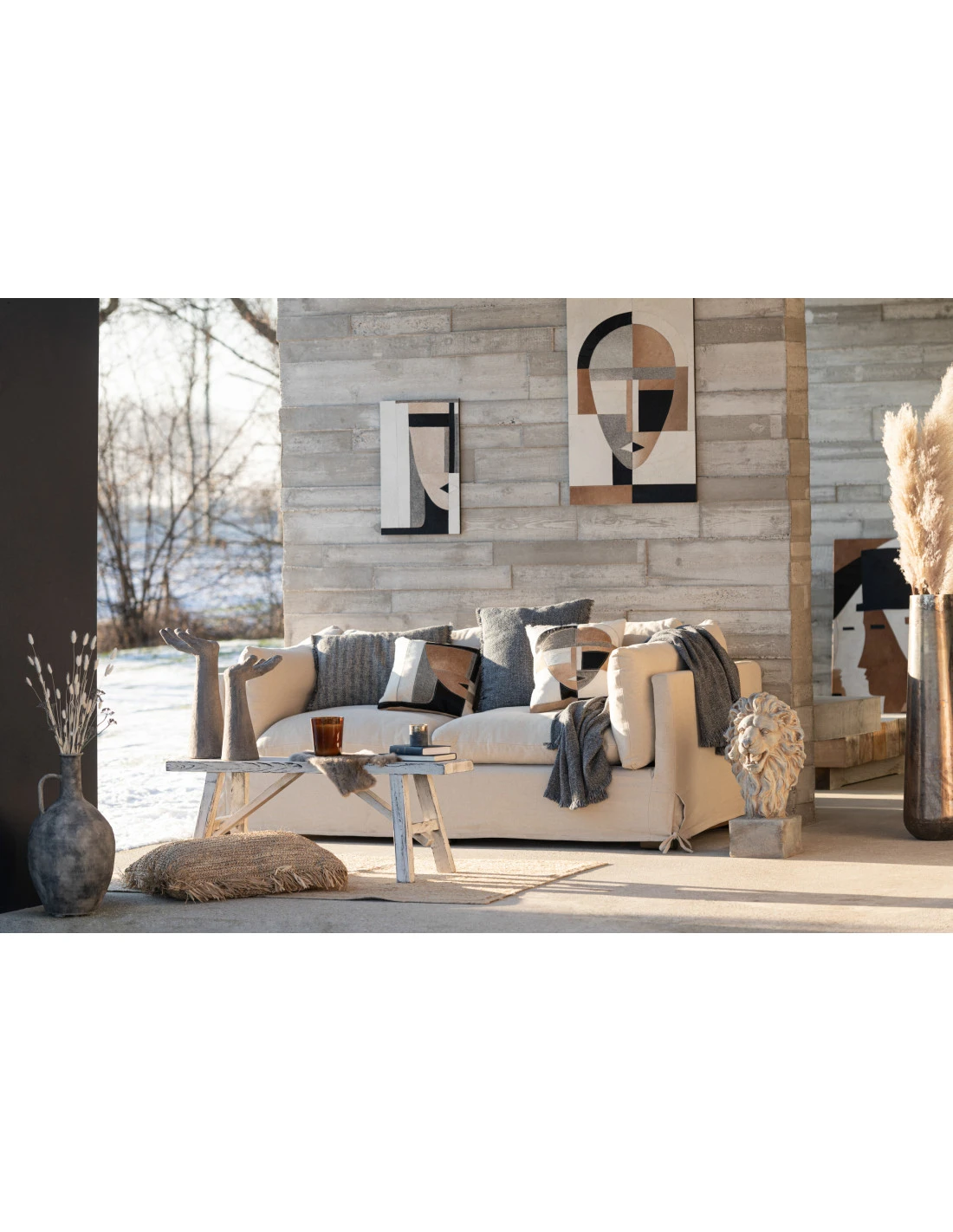 Coussin Rectangle En Raphia Naturel 2 Coussin Rectangle En Raphia Naturel – Image 2