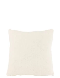 Coussin Teddy Bouclé Blanc
