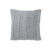 Coussin Torsadé En Polyester Gris