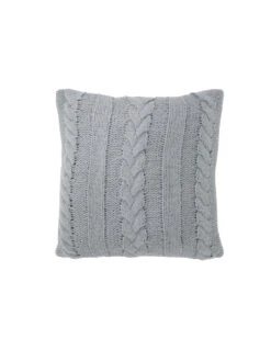 Coussin Torsadé En Polyester Gris