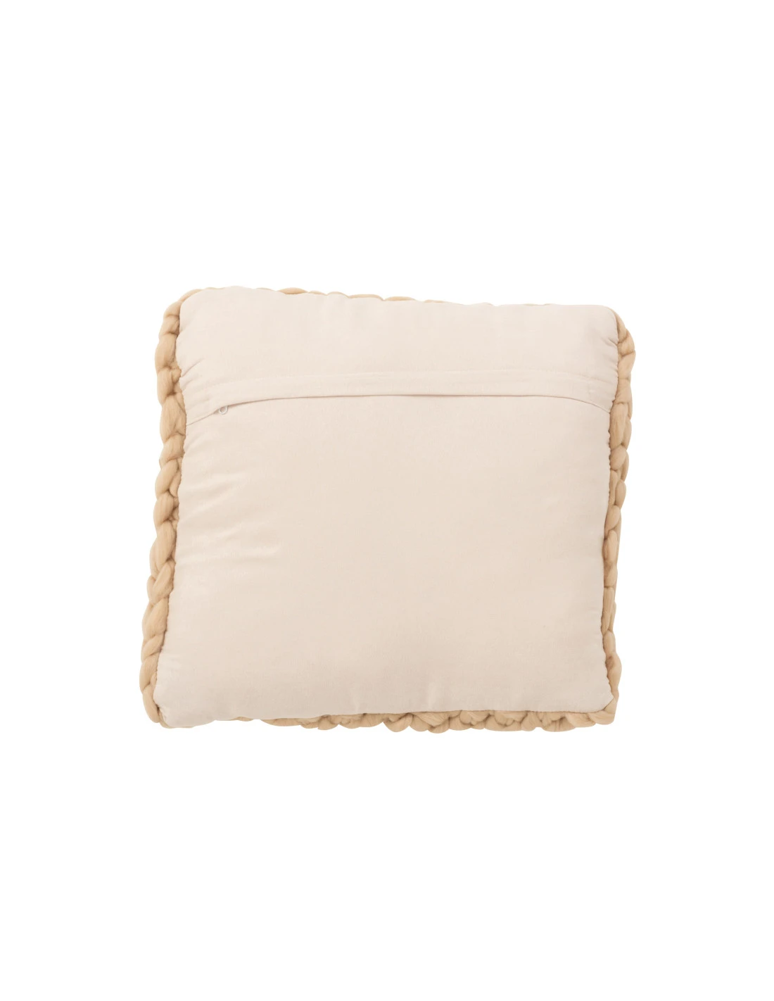 Coussin Tricoté En Acrylique Crème 2 Coussin Tricoté En Acrylique Crème – Image 2