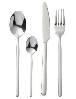 Couverts De Table B 24 Pièces En Acier Inoxydable Argent Brillant