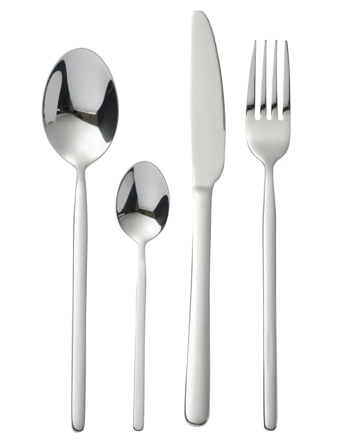 Couverts De Table B 24 Pièces En Acier Inoxydable Argent Brillant 1 Couverts De Table B 24 Pièces En Acier Inoxydable Argent Brillant