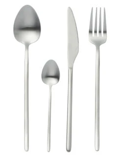 Couverts De Table En Acier Inoxydable Mat Argenté De 24 Pièces
