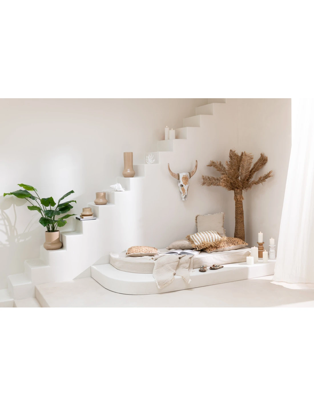 Crâne Vache Bois D'Albasia Blanc 5 Crâne Vache Bois D'Albasia Blanc – Image 5