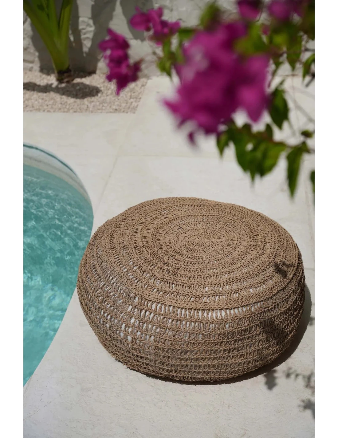 De Seagrass Poef - Rond - 60 Se Traduit En Français Par "Pouf En Herbe Marine - Rond - 60". 2 De Seagrass Poef - Rond - 60 Se Traduit En Français Par "Pouf En Herbe Marine - Rond - 60". – Image 2