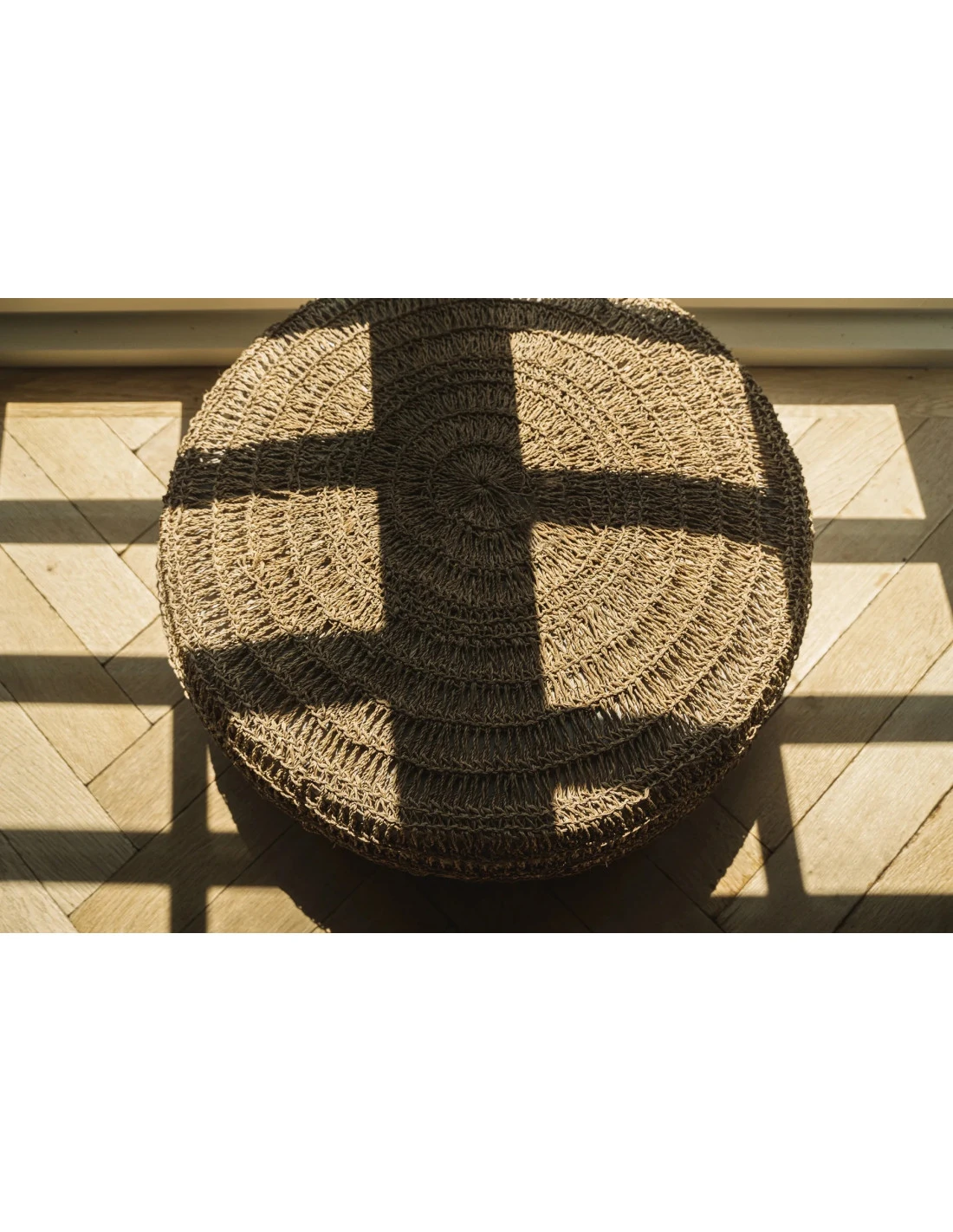 De Seagrass Poef - Rond - 60 Se Traduit En Français Par "Pouf En Herbe Marine - Rond - 60". 4 De Seagrass Poef - Rond - 60 Se Traduit En Français Par "Pouf En Herbe Marine - Rond - 60". – Image 4