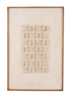 Décoration Murale En Bois De Pin/canvas Blanc Josh