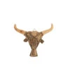 Décoration Murale Taureau En Bois Flotté Naturel De Taille Moyenne
