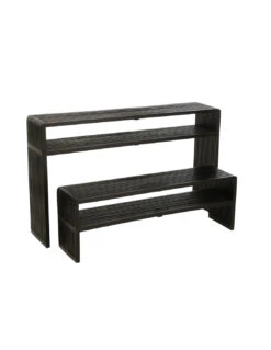 Ensemble De 2 Consoles Avec étagère En Teck Recyclé Noir 15 Ensemble De 2 Consoles Avec étagère En Teck Recyclé Noir -Magasin De Meubles De Qualité ensemble de 2 consoles avec etagere en teck recycle noirj line 6