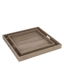 Ensemble De 2 Plateaux Carrés En Bois Naturel -Magasin De Meubles De Qualité ensemble de 2 plateaux carres en bois naturelj line 2