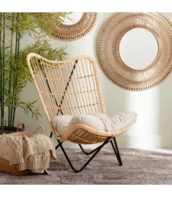 Fauteuil Argentina Fibre Naturelle Avec Coussin -Magasin De Meubles De Qualité fauteuil argentina fibre naturelle avec coussin 2