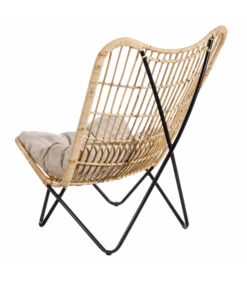 Fauteuil Argentina Fibre Naturelle Avec Coussin -Magasin De Meubles De Qualité fauteuil argentina fibre naturelle avec coussin 4