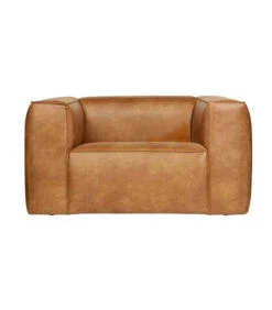 Fauteuil Bean Cuir Recyclé Cognac