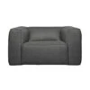 Fauteuil Bean Tissu Gris Moyen