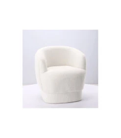 Fauteuil Bona Bouclette Blanc -Magasin De Meubles De Qualité fauteuil bona bouclette blanc 2