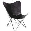 Fauteuil Butterfly En Cuir Noir
