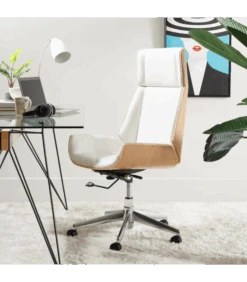 Fauteuil De Bureau Ouranos Blanc -Magasin De Meubles De Qualité fauteuil de bureau ouranos blanc 2