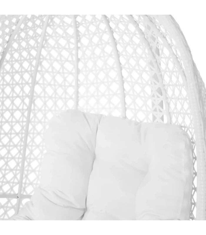 Fauteuil Dido Oeuf Suspendu Blanc + Support - Outdoor 3 Fauteuil Dido Oeuf Suspendu Blanc + Support - Outdoor – Image 3