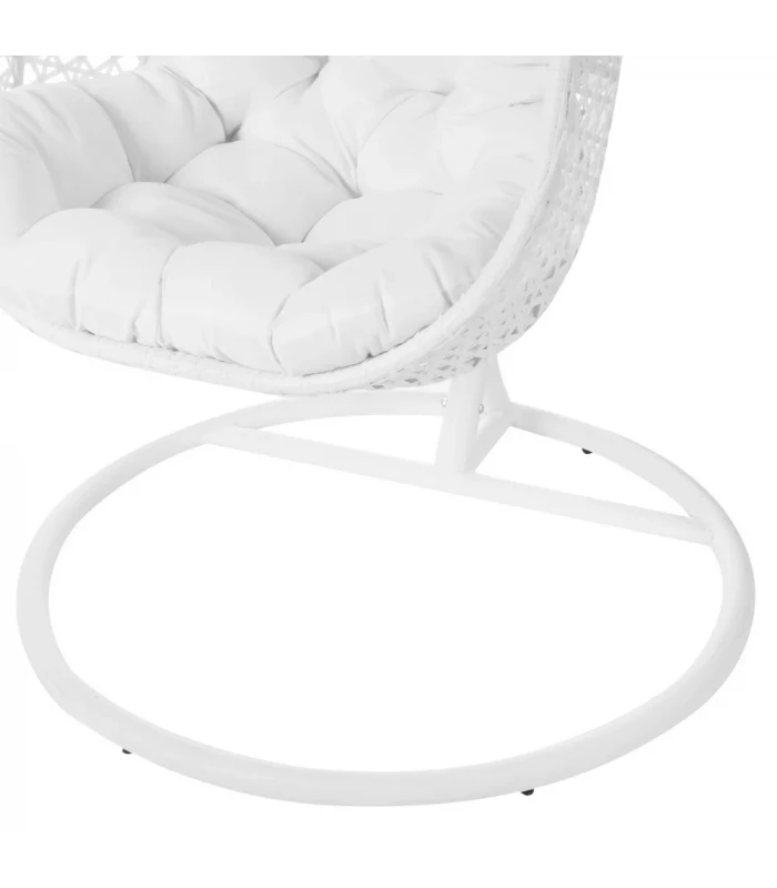 Fauteuil Dido Oeuf Suspendu Blanc + Support - Outdoor 5 Fauteuil Dido Oeuf Suspendu Blanc + Support - Outdoor – Image 5